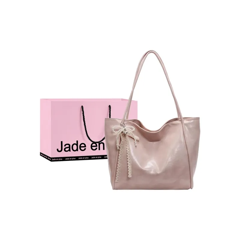 Jade En Plus PU Shoulder Bag Regular Women's Vintage Black/Cream Pink/Ivory White-6