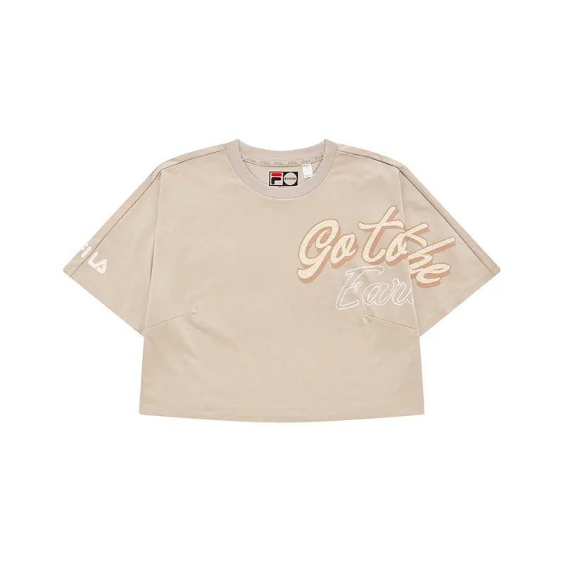 FILA FUSION TOKYO STUDIO Crop Tops Women's Wild Grass Khaki-0
