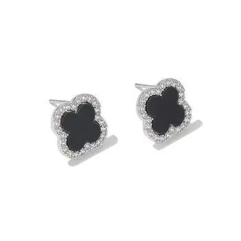 CANHUI S999 Fine Silver Stud Earrings Women's
