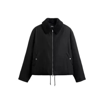 ZARA Puffer Jackets Men Black