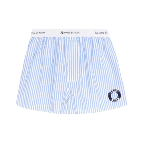 SPORTY & RICH Hotel Du Cap-Eden-Roc SS23 Co-branded Series Casual Shorts Unisex Blue