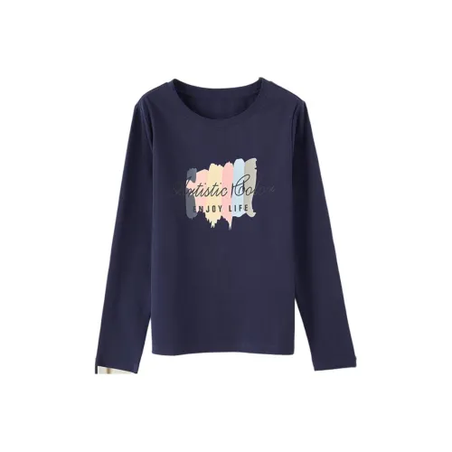 Mo Han Yi Mei T Shirt Women's Navy Blue