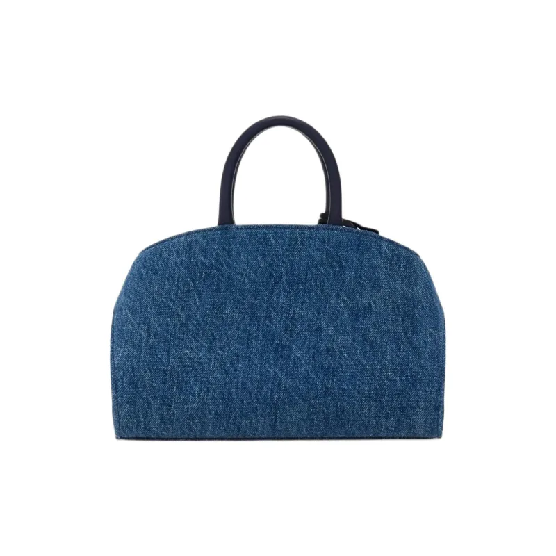 FERRAGAMO Hug Denim One Shoulder Handbag Trumpets Women's Denim Blue-2