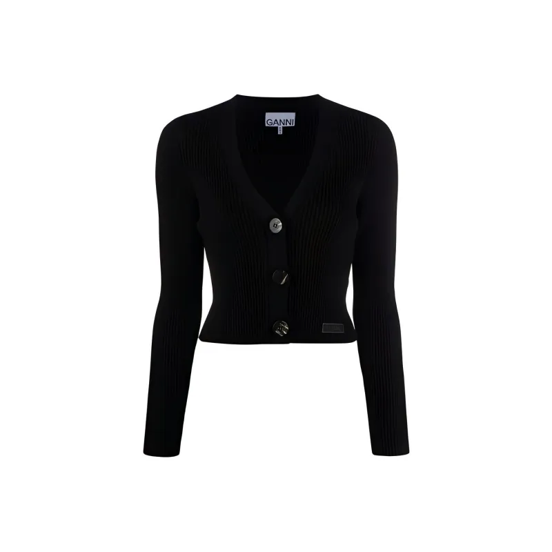 GANNI FW21 Slim Fit Knitwear Women's Black-0