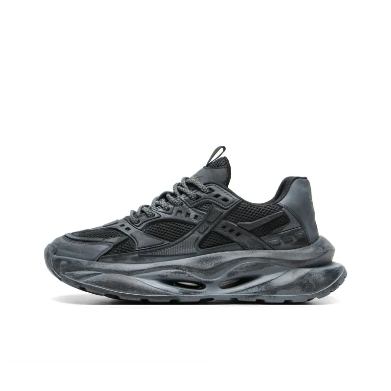 Meixi Abrasion Resistant Breathable Height Increasing Low Top Chunky Sneakers Men's-0