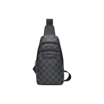 FAIRWHALE PVC Sling Bag, Fanny Pack Regular Men's Black