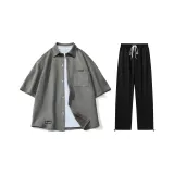 Set (Gray Top+Black Pants)