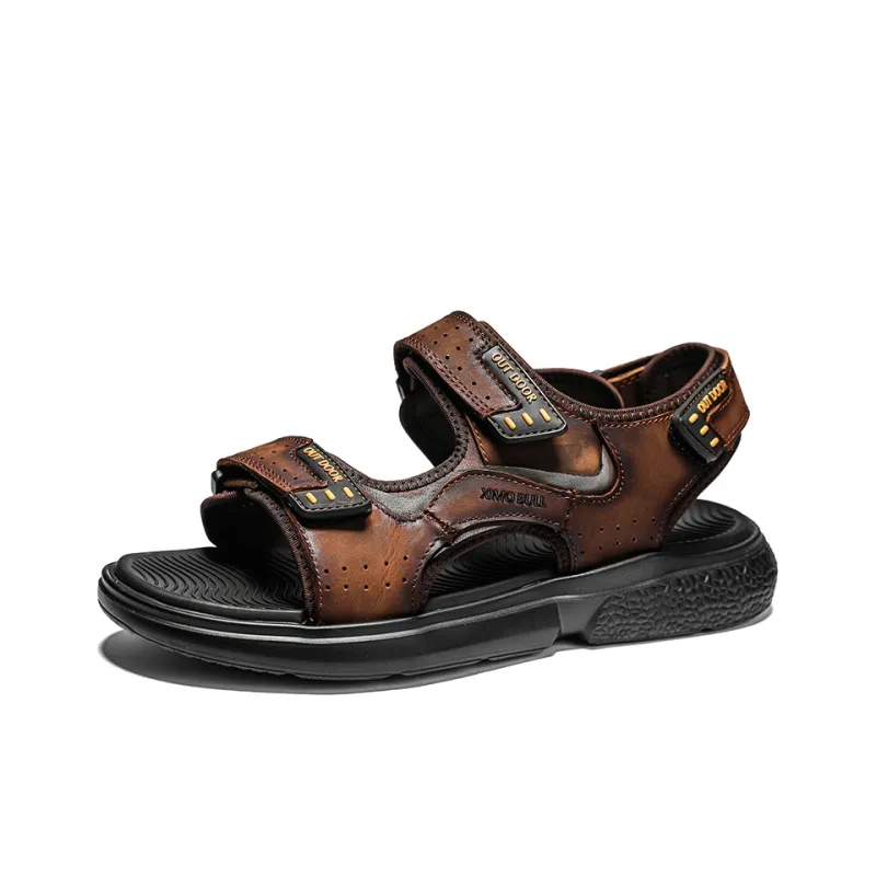XIMO BULL Beach Sandals Men Black/Brown-4