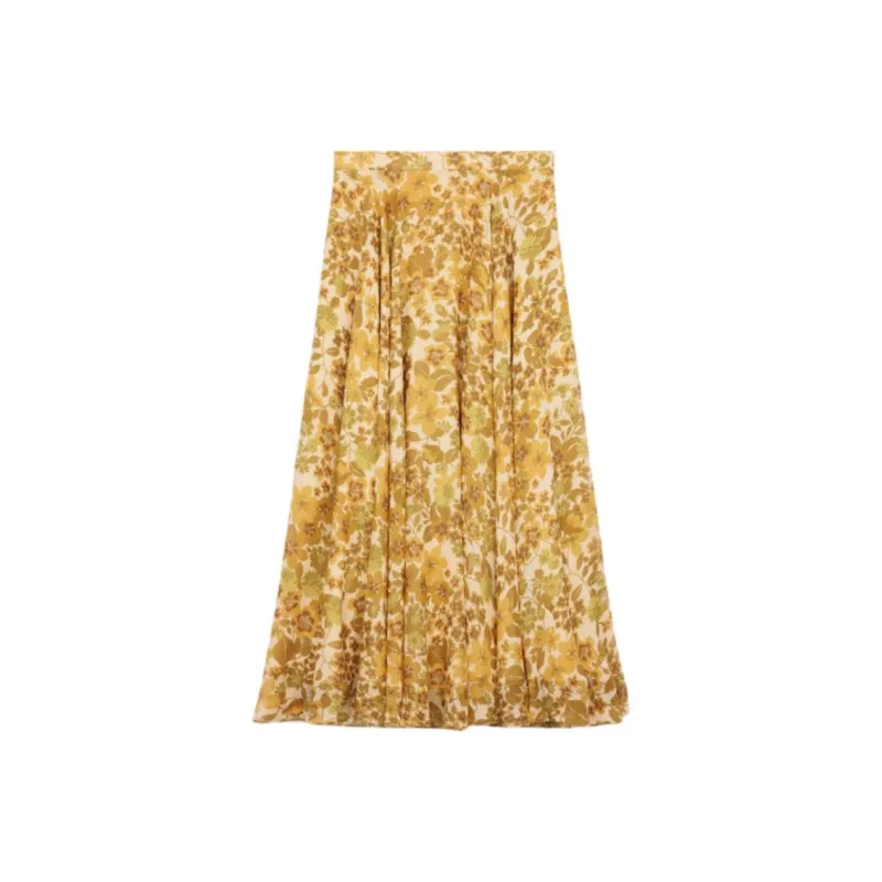 CELINE Casual Long Skirt Women's Cream-1