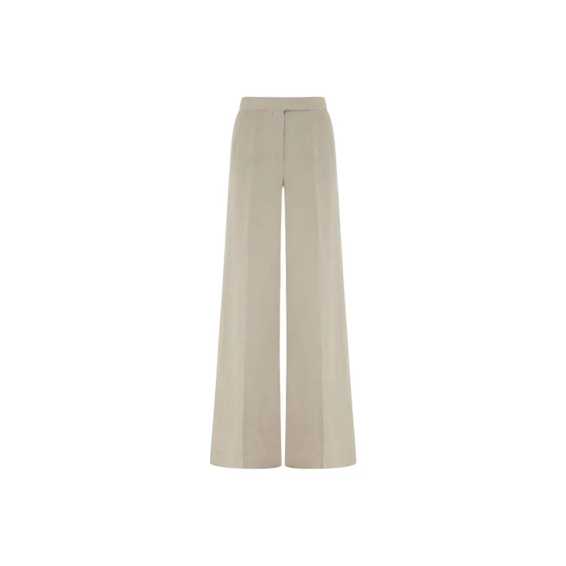 MaxMara Sequoia Pleat Detailed Wide Leg Trousers-0