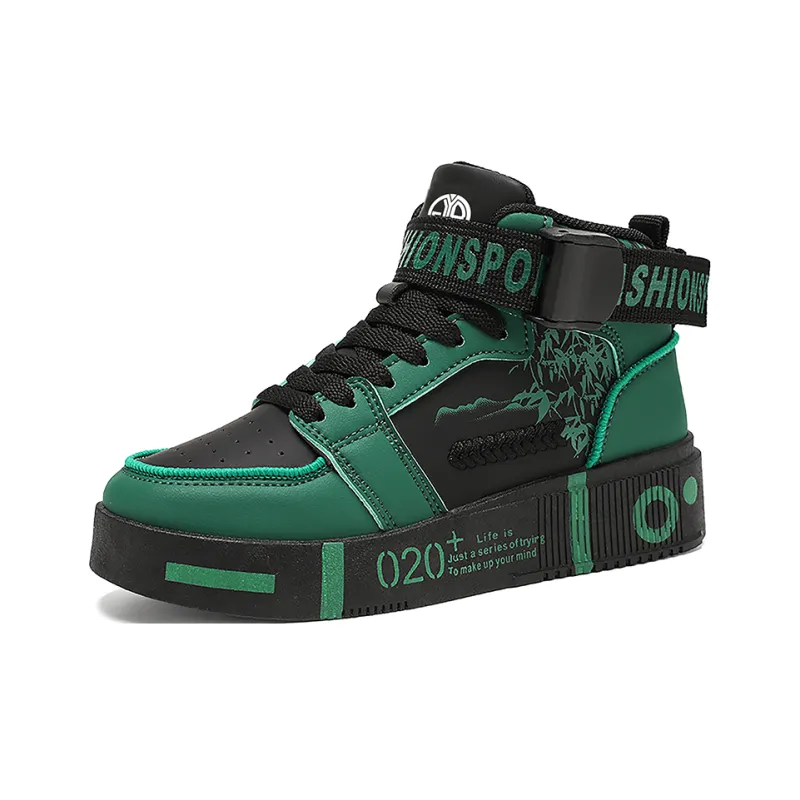 Yi Jiabao Slip Resistant Cushioning And Breathable High Top Skateboard Shoes Men's-1