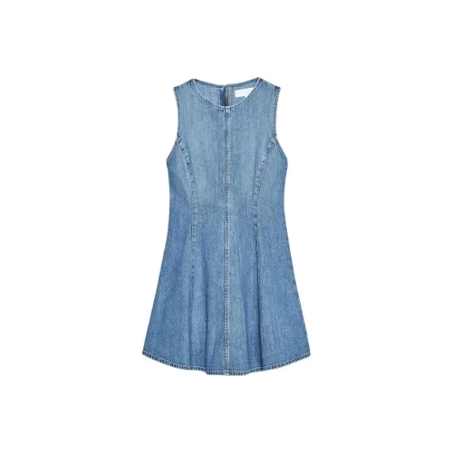 ZARA Trf Sleeveless Dress Women's Blue