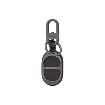 DIOR Brass Keychains Unisex Black