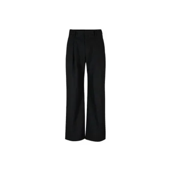 HUGO BOSS Relaxed-Fit Trousers In Virgin Wool Casual Pants Men's Dark Gray