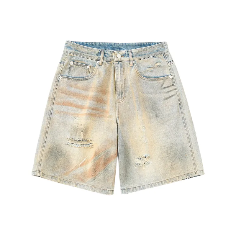 SANTASTIC Denim Shorts Unisex Light Blue-0