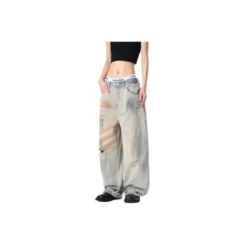 PANDA ADEVIL Jeans Unisex Washed Color