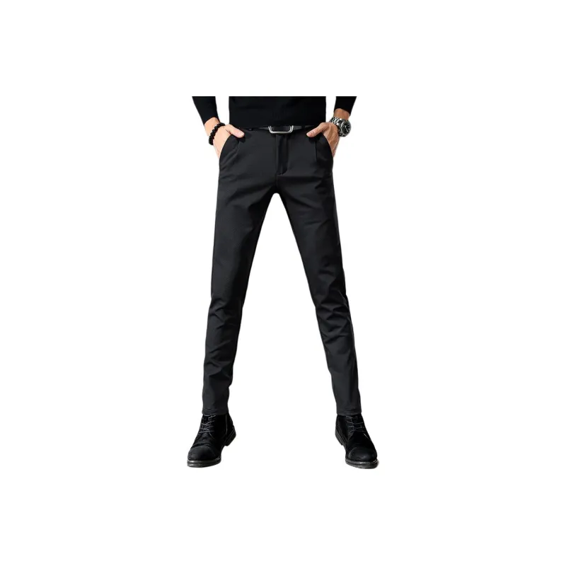 Devanro Casual Pants Men's Black-0