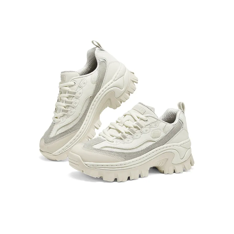 Skechers Street Anti-Slip Wear-Resistant Low-Top Chunky Sneakers Women's Ivory-2