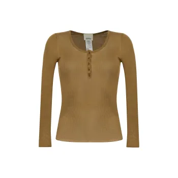 ISABEL MARANT Lamylic Long Sleeved Ribbed Top