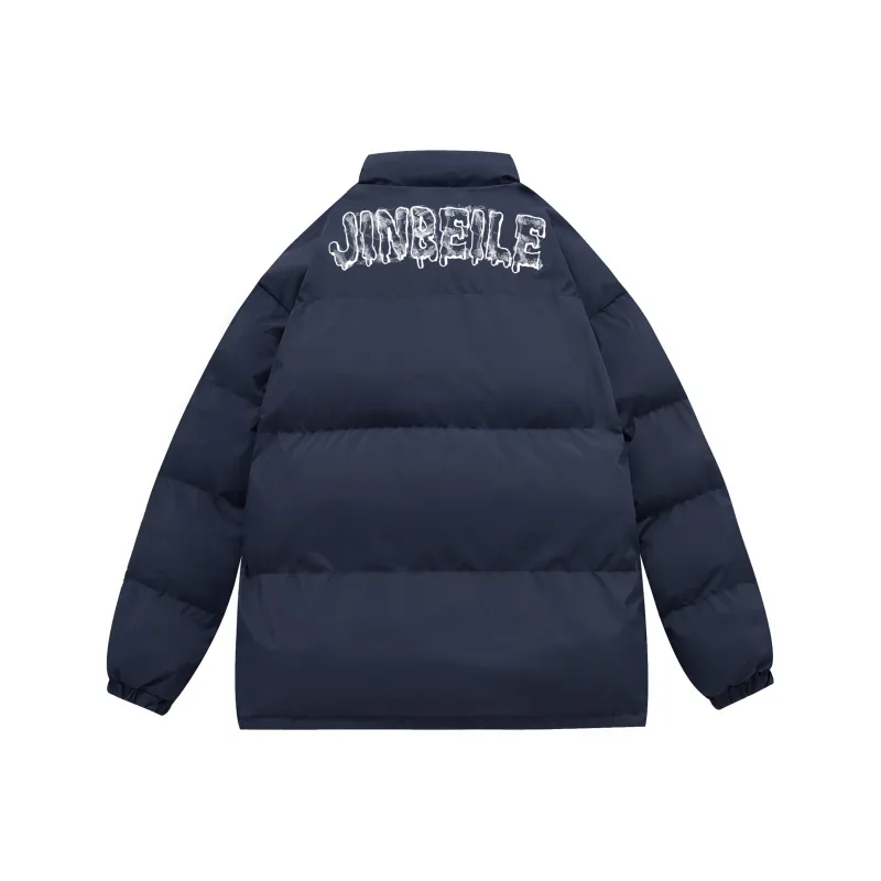 JINBEILE Puffer Jacket Unisex Dark Blue-0