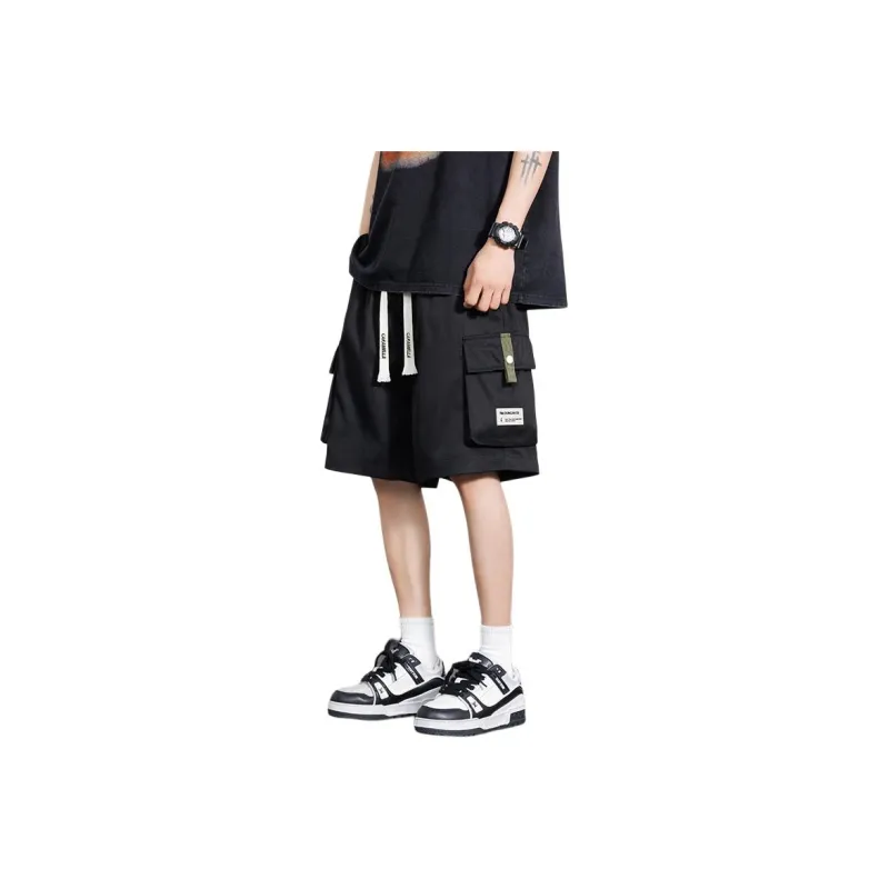 Caramella Cargo Shorts Unisex Black-0