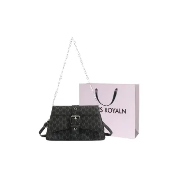 LOUIS ROYALN PU Shoulder Bag, Crossbody Bag Regular Women's Black/White/Pink/Brown/Coffee