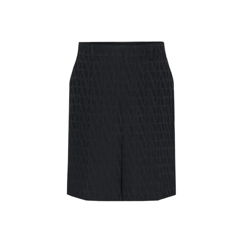 Valentino All Over Logo Patterned Bermuda Shorts-0