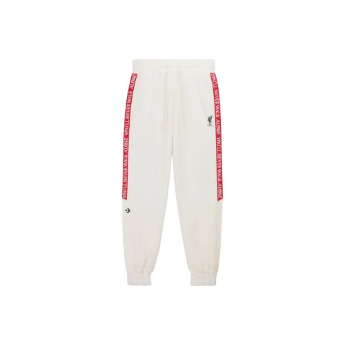 Converse x LIVERPOOL FC Liverpool FC Tape Jogger Casual Pants Unisex Ecru
