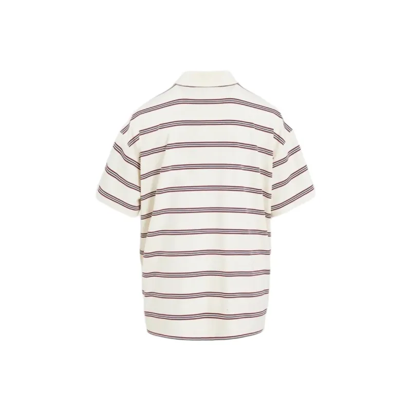 URBAN REVIVO Regular T Shirt Women's Dark Red Stripes-1