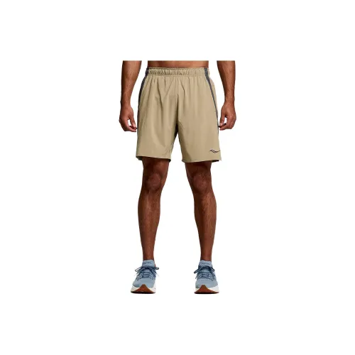 Saucony Outpace Casual Shorts Men Khaki