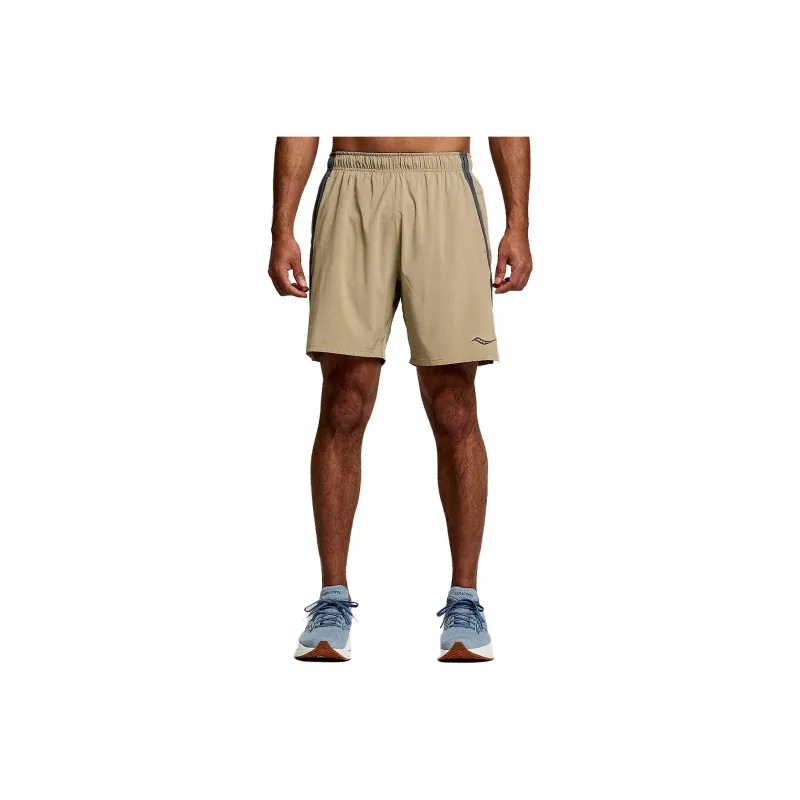 Saucony Outpace Casual Shorts Men Khaki-0