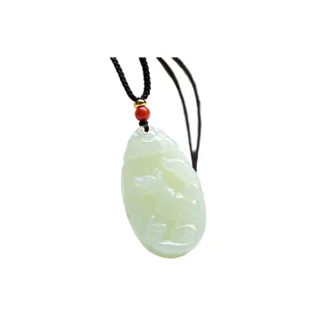 MARY WINDSOR Pendants Pale Greenish White Jade Unisex