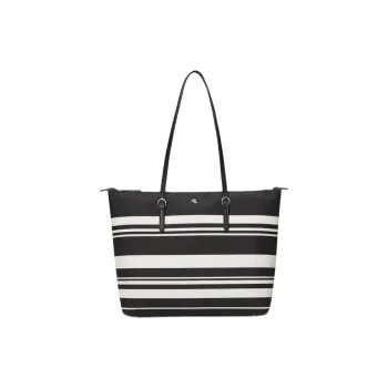 Ralph Lauren Fabric Tote Bag, Shopping Bag, Shoulder Bag Medium Size Women's Black & White