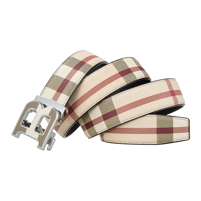 Lanza Top Grain Cow Leather Belts Men's Width 3.5CM-2