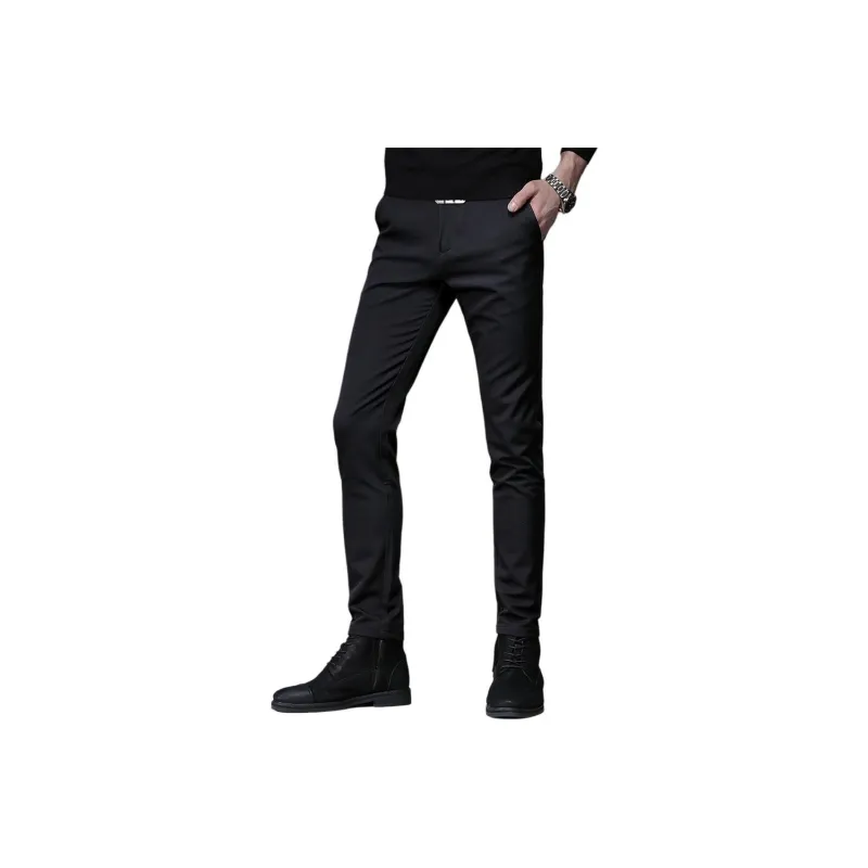 Devanro Casual Pants Men's Black-0