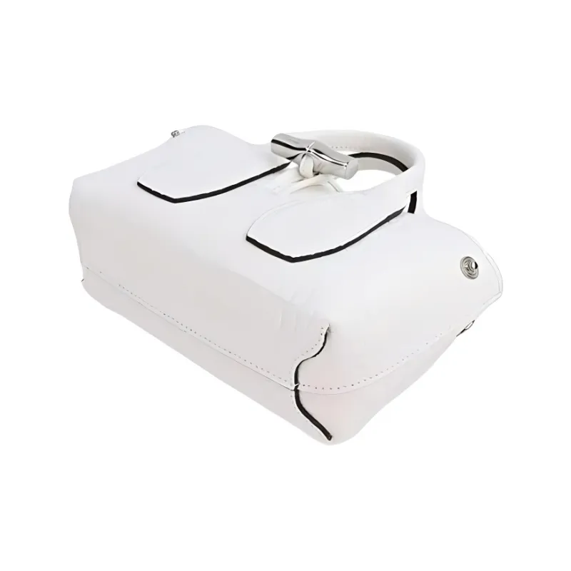 LONGCHAMP Roseau Leather Crossbody Handbags Extra Small Women's White-3