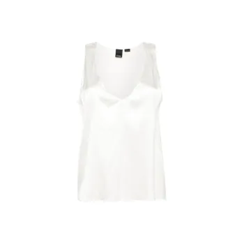 PINKO Sleeveless Stretch Satin Top