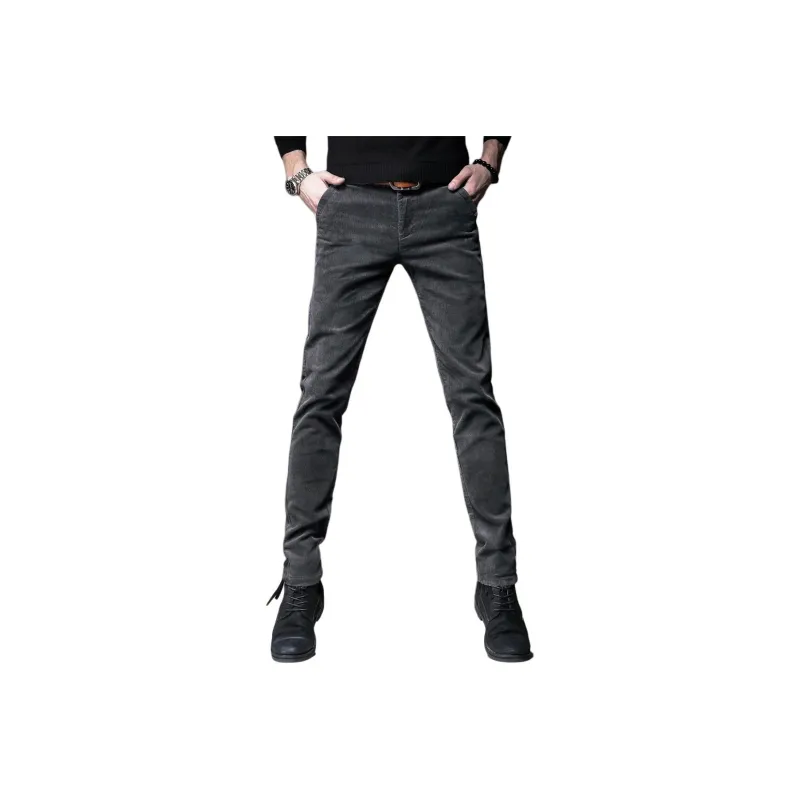 Devanro Casual Pants Men's Gray-0