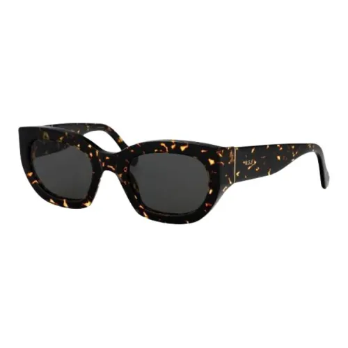 stainless steel logo-debossed sunglasses mykita glasses super matteblack darkgrey solid