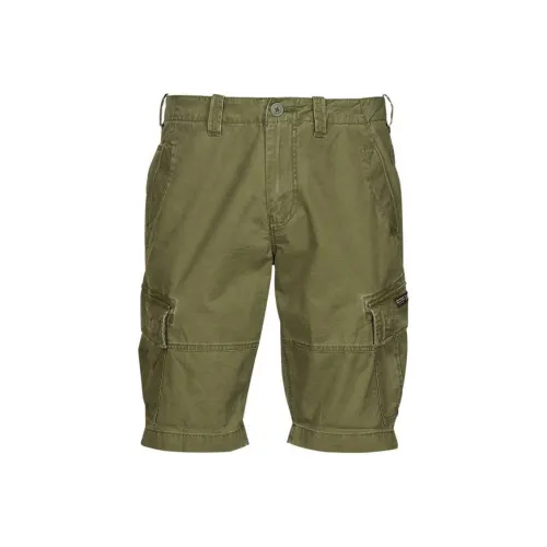 SUPERDRY Organic Cotton Core Cargo Shorts Casual Shorts Men's Army Green