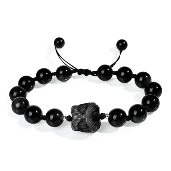 PUTUOSHANWENCHUANG Obsidian Bracelets Unisex