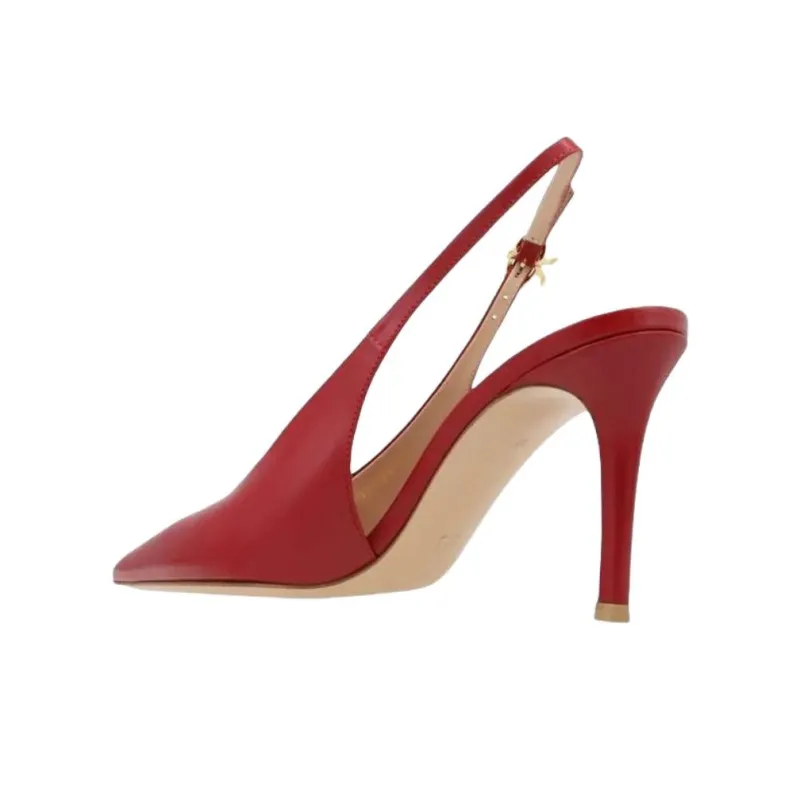 GIANVITO ROSSI Slim Heel High Heels Women's Red-3