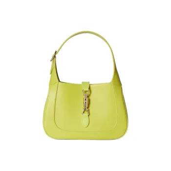GUCCI Jackie 1961 Leather One Shoulder Handbag Small Size Women's Emerald Green