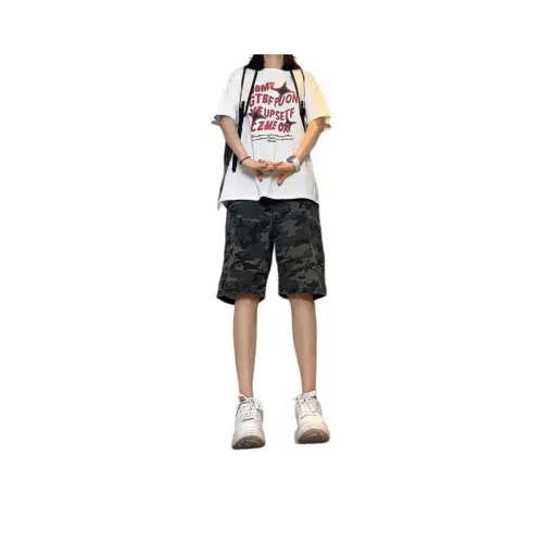 XIDELONG Denim Shorts Unisex Camouflage