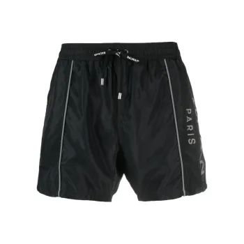 BALMAIN Logo Printed Drawstring Swim Shorts