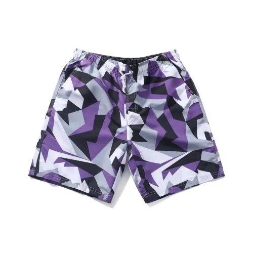GAILANG Beach Shorts Men's Patchwork Purple