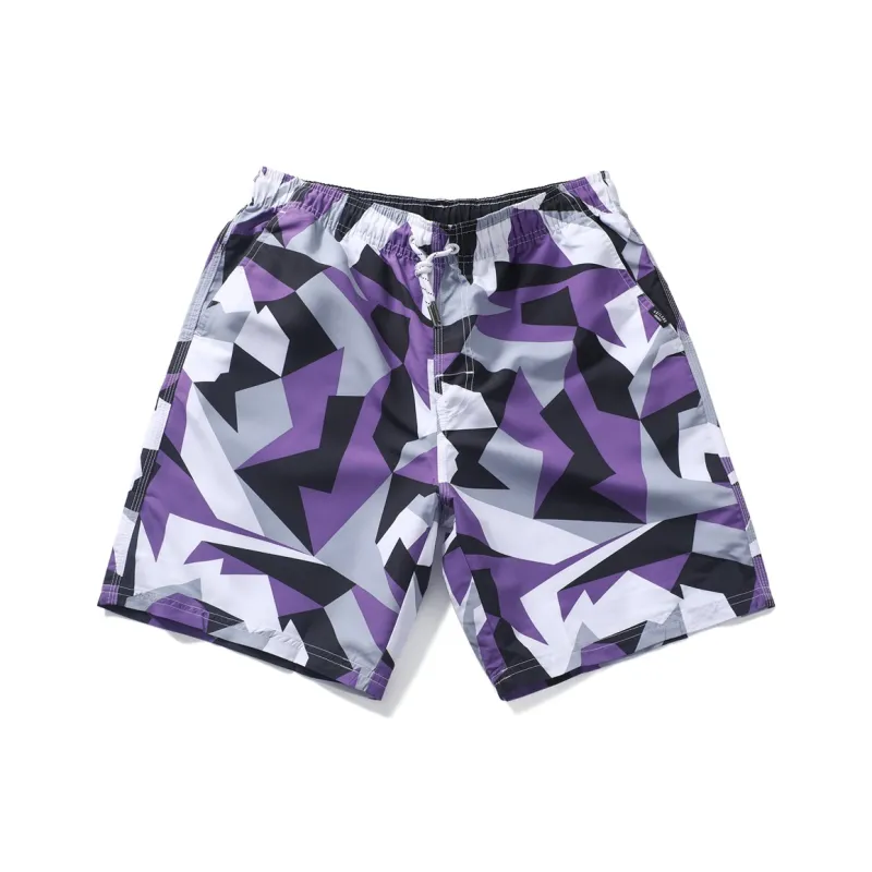 GAILANG Beach Shorts Men's Patchwork Purple-0