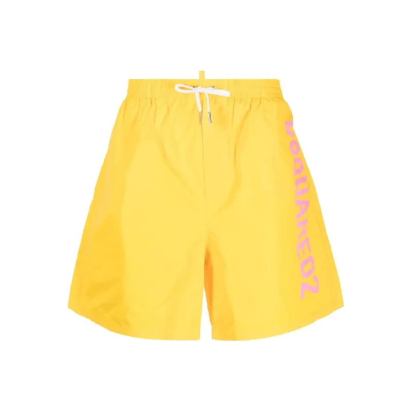 DSQUARED 2 Logo Printed Drawstring Swim Shorts-0