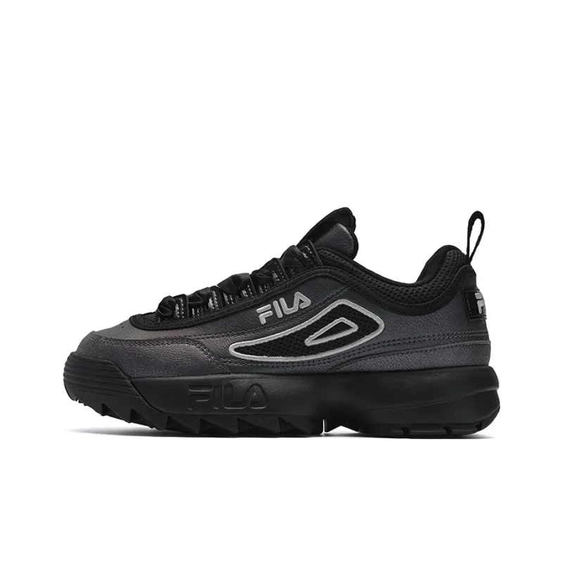 FILA Disruptor 2 Anti Slip Wear Resistant Low Top Casual Shoes Women's Black-0
