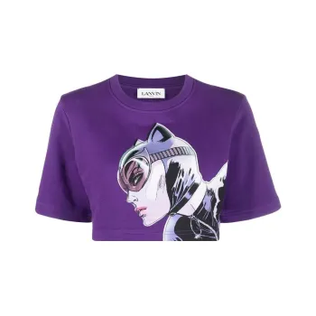 Lanvin Crop Tops Women's Bright Purple